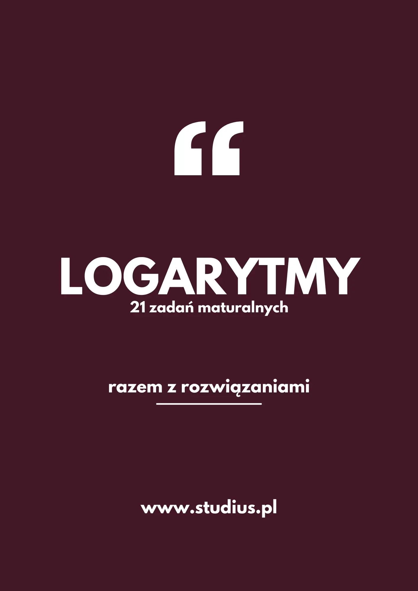Okładka materiału PDF: Logarytmy