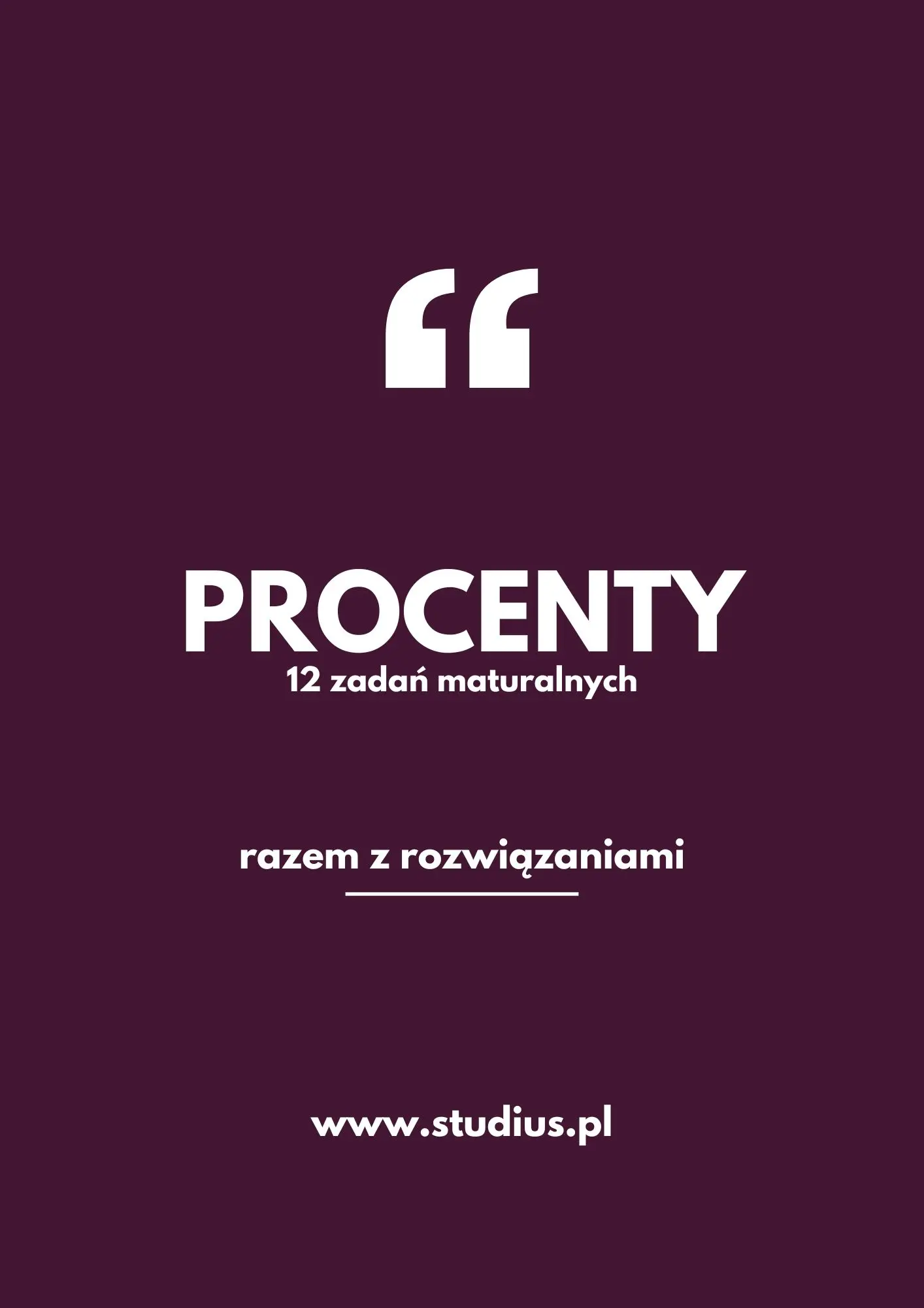 Okładka materiału PDF: Procenty
