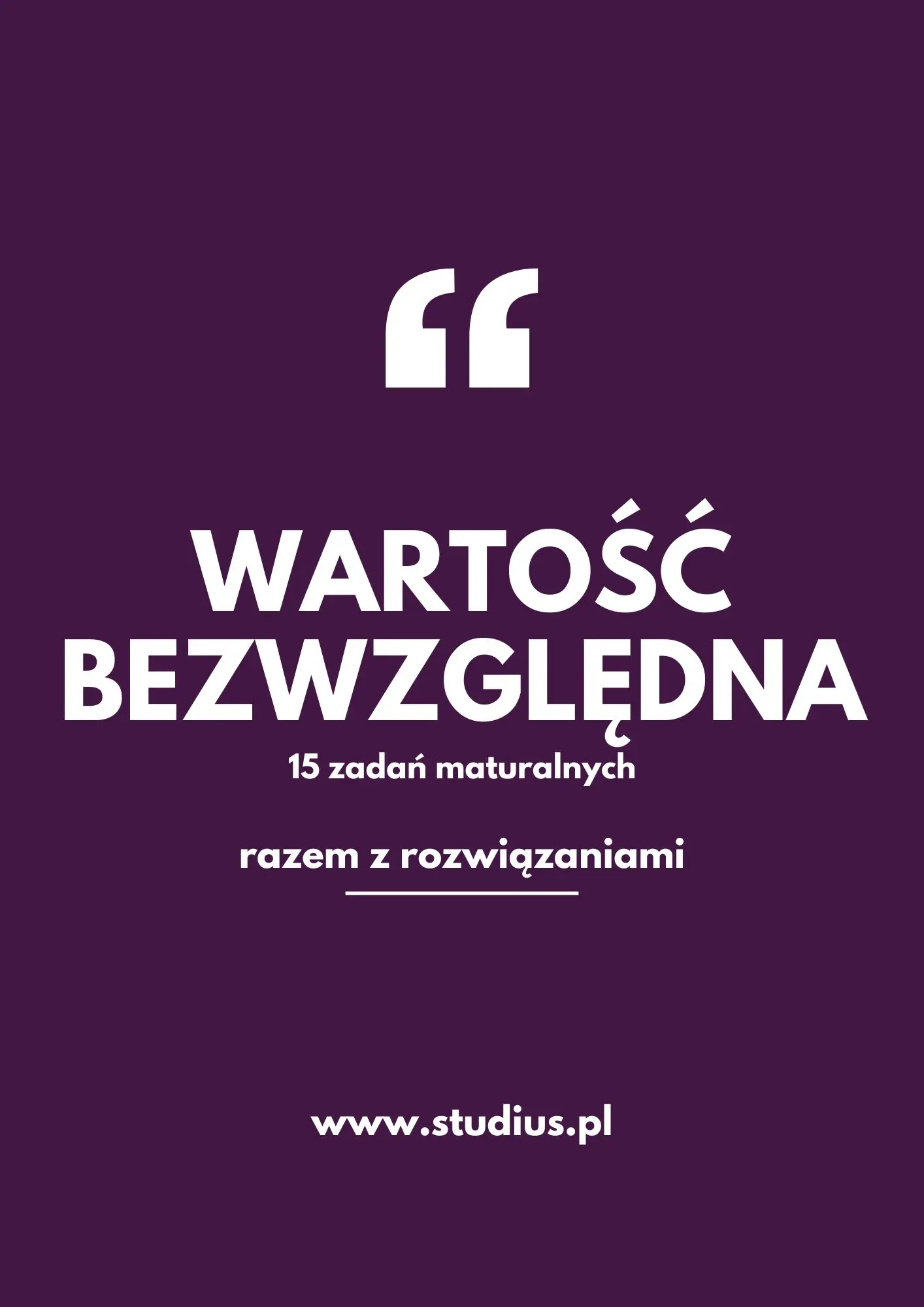Okładka materiału PDF: Wartość bezwzględna